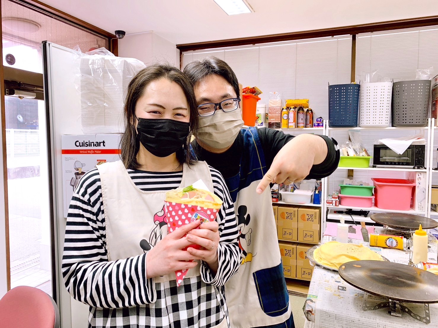 岡山県のキッチンカーのフランチャイズオーナーのクレープ研修２日目