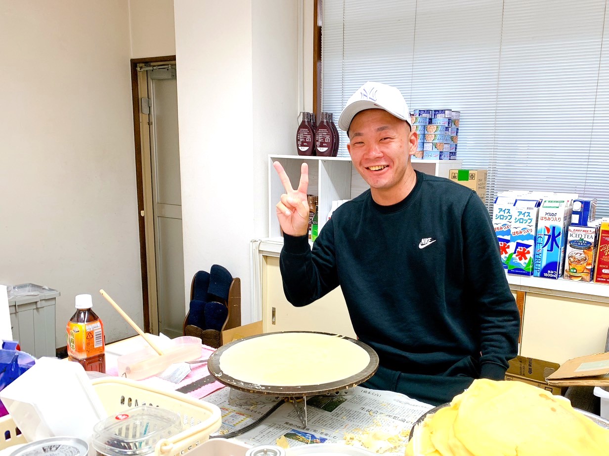 福岡県のフランチャイズオーナーのクレープ研修１日目