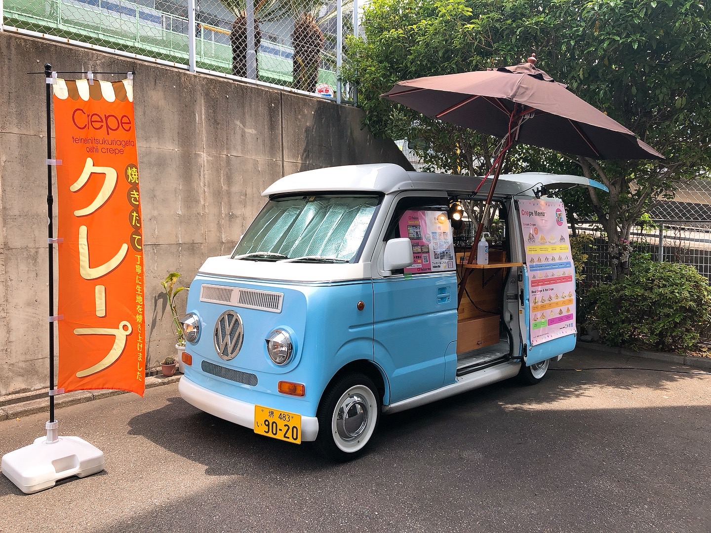 兵庫県神戸市の企業イベントにクレープのキッチンカーで出店