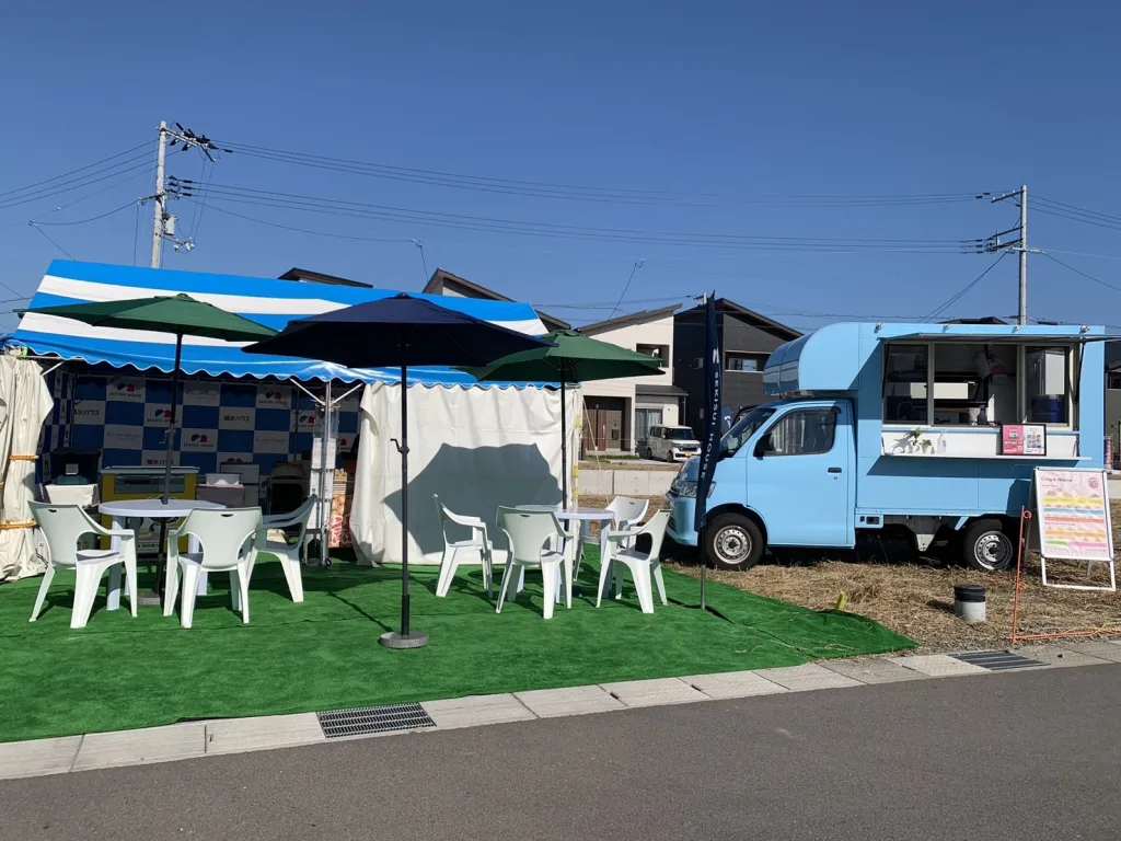 積水ハウスのコモンステージ亀岡駅北の関西電力コラボイベントにクレープのキッチンカーで出店