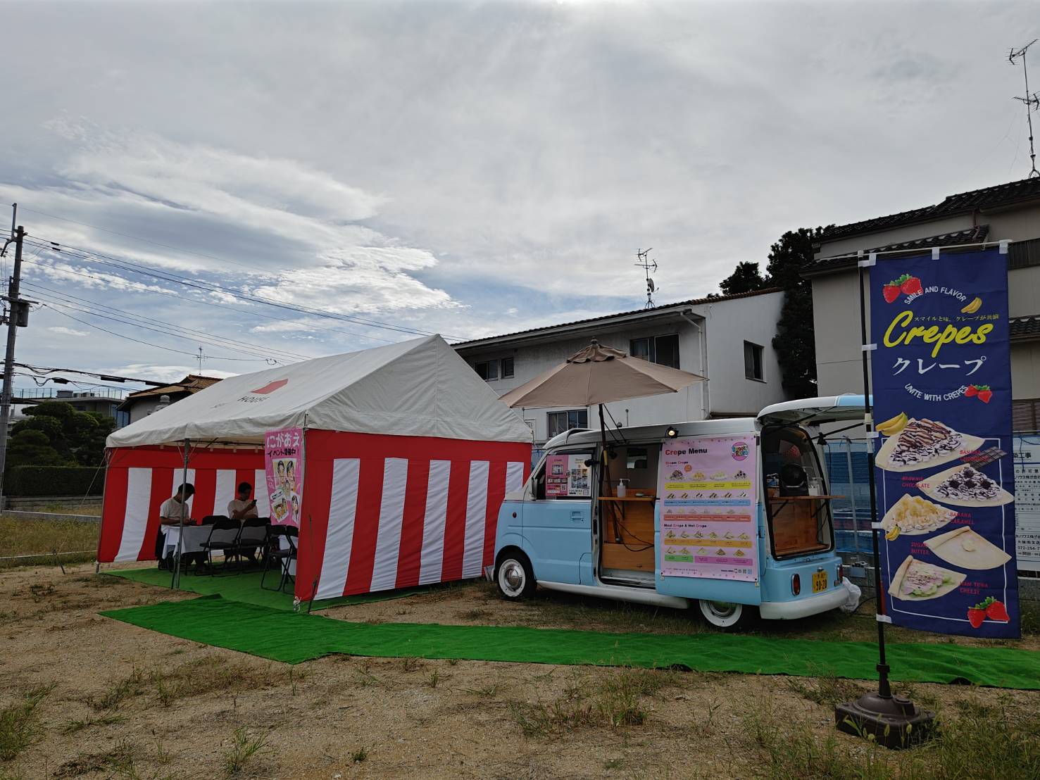 積水ハウスのコモンステージ堺市大美野Ⅱにクレープのキッチンカーで出店