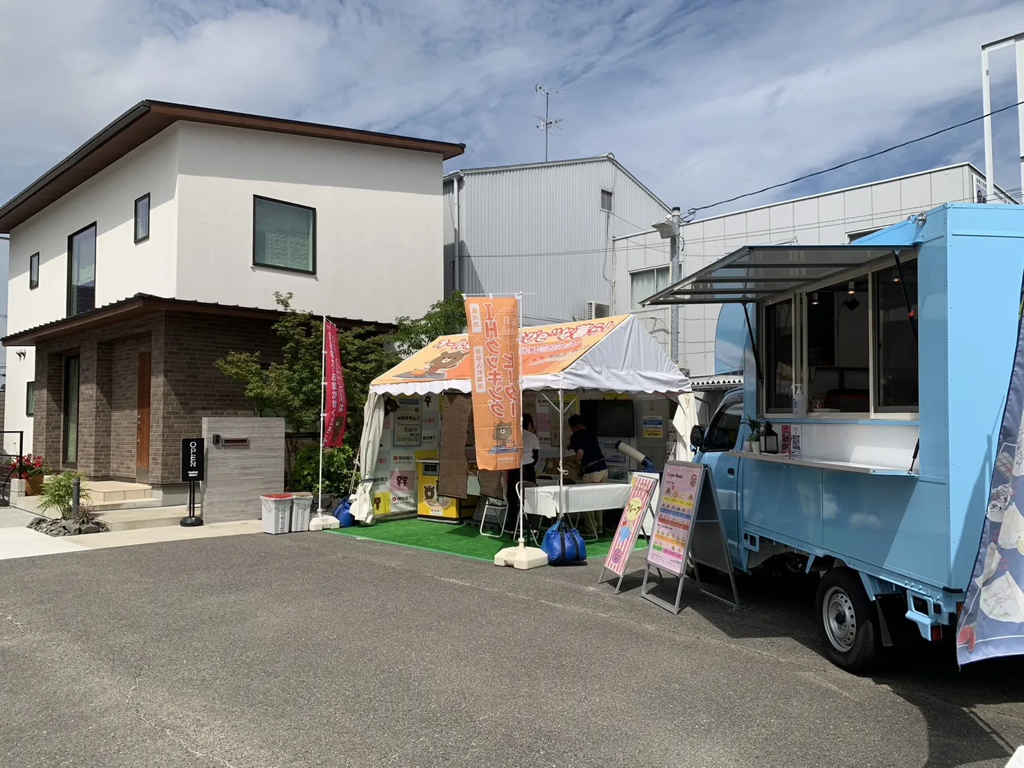 カメヤグローバルと関西電力のコラボイベントにクレープのキッチンカーで出店