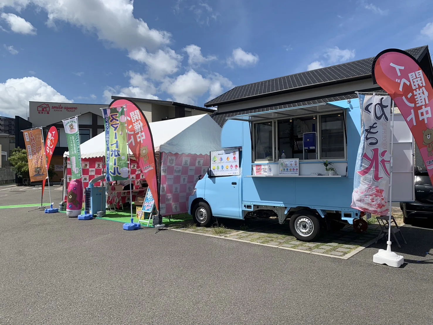 紀の国住宅貝塚展示場にかき氷のキッチンカーで出店