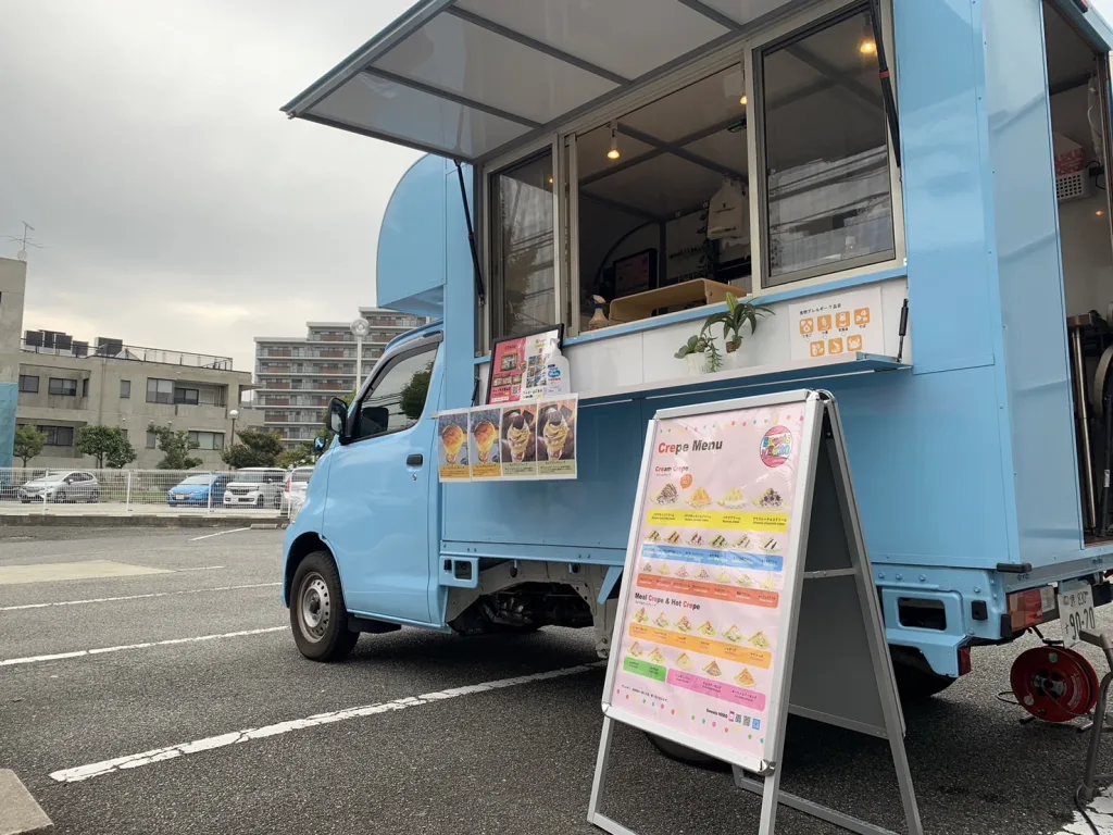 ソフトバンク舞子のイベントにクレープのキッチンカーで出店