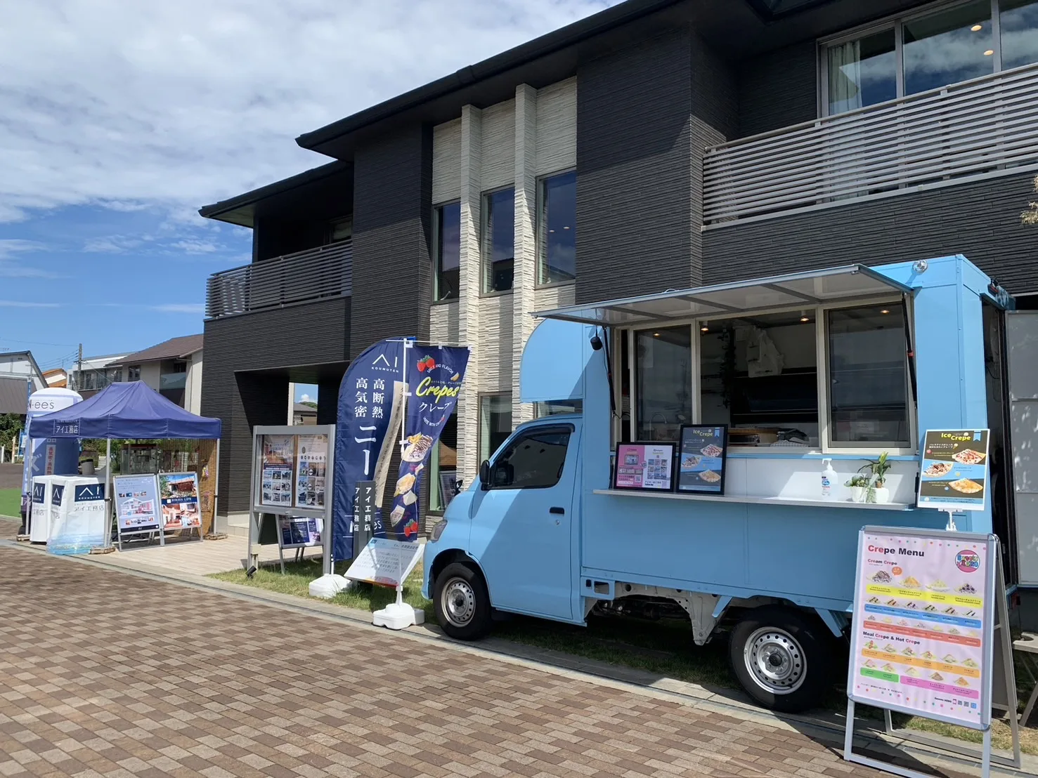 アイ工務店和歌山展示場にアイスクレープのキッチンカーで出店