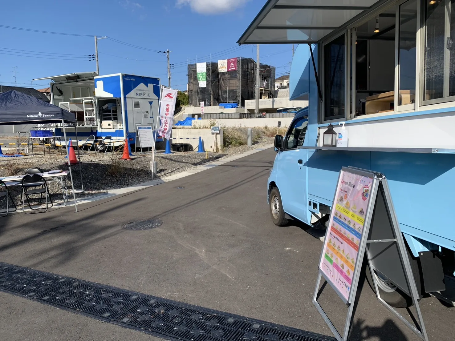 京都建物のイベントにクレープのキッチンカーで出店