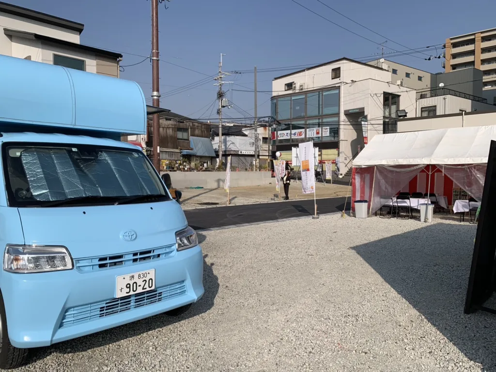 ドリームハウス花園駅前のイベントにクレープのキッチンカーで出店