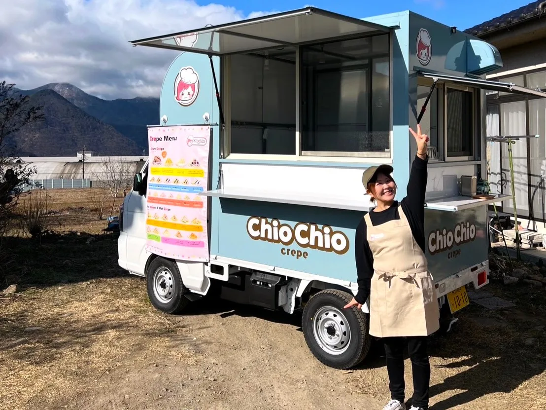 長野県のフランチャイズオーナー「ChioChio-crepe」のクレープキッチンカー