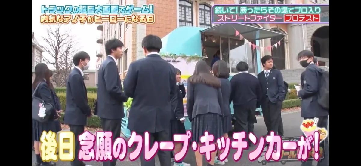 テレビ関係の現場に出店するキッチンカー