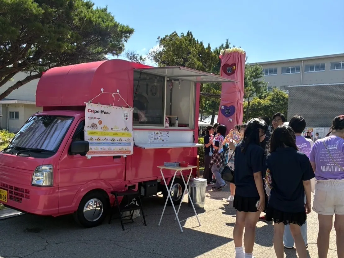 石川県立羽咋高校文化祭でクレープ販売