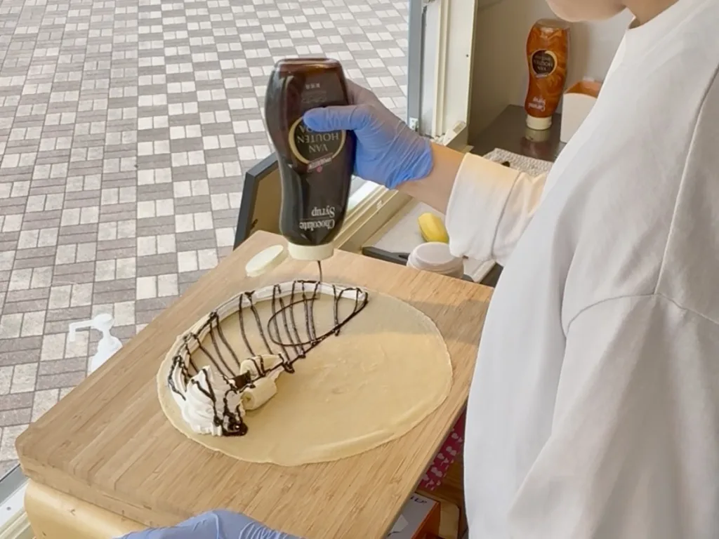生チョコバナナ製作中
