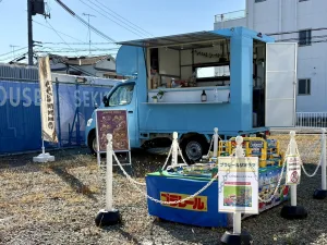 積水ハウスのコモンステージ垂水多聞台のイベントでプラレールのジオラマとキッチンカー