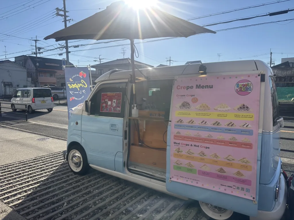 八尾市のシーキューブのイベントにクレープのキッチンカーで出店